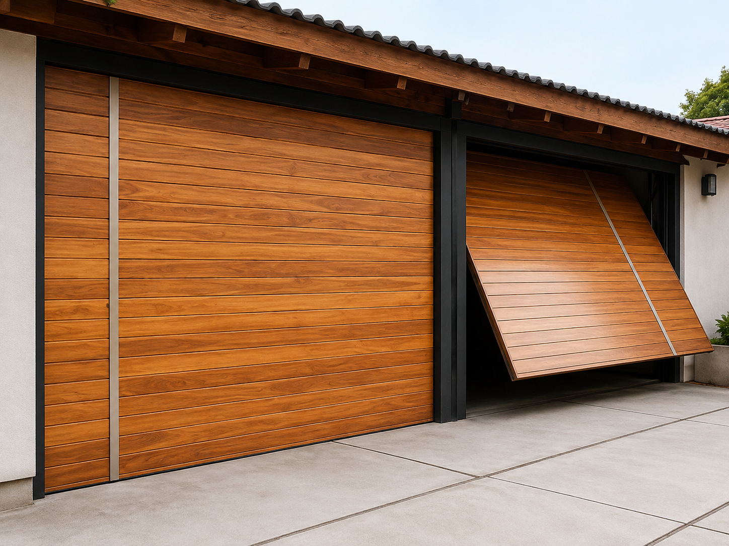 Puerta o portón de madera a medida, proyecto 37 de Carpintería Paredes en Lima