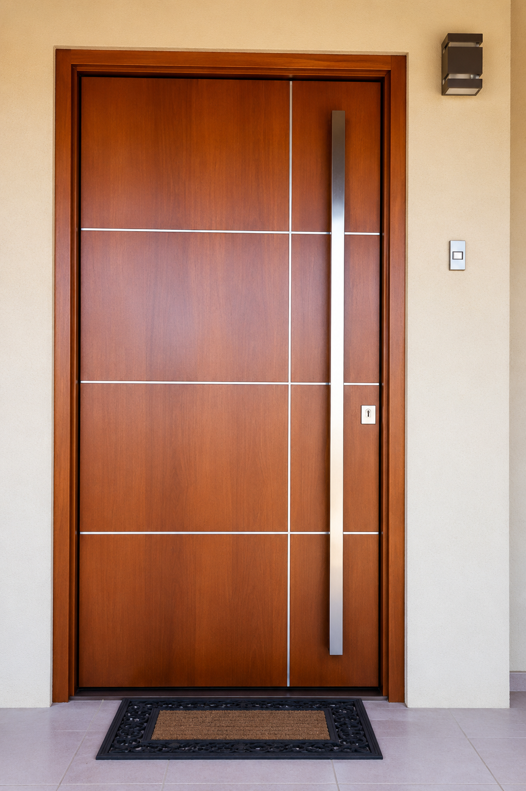 Puerta o portón de madera a medida, proyecto 26 de Carpintería Paredes en Lima