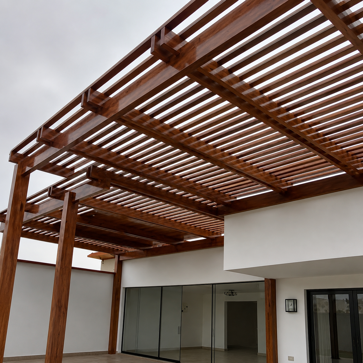 Techo o pérgola de madera, proyecto 5 de Carpintería Paredes en Lima