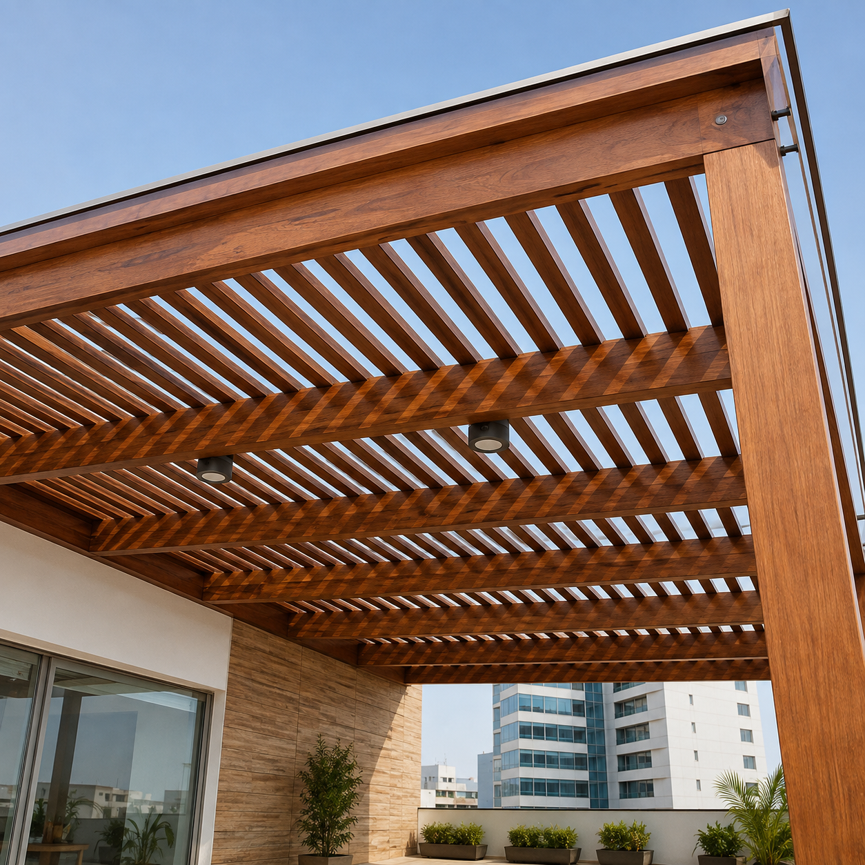 Techo o pérgola de madera, proyecto 4 de Carpintería Paredes en Lima