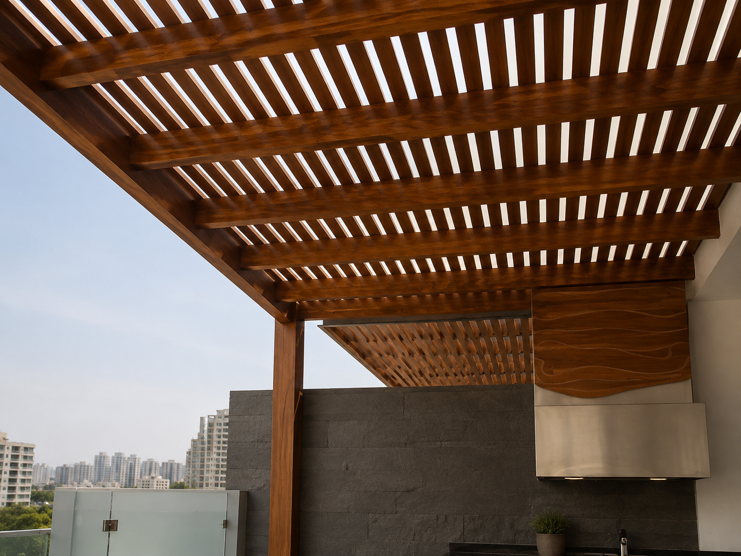 Techo o pérgola de madera, proyecto 3 de Carpintería Paredes en Lima