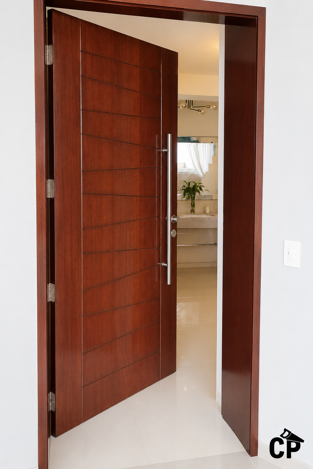 Puerta o portón de madera a medida, proyecto 12 de Carpintería Paredes en Lima